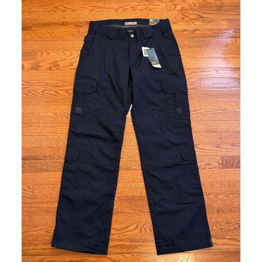 5.11 Tactical Taclite EMS Pants Women 14 Long 34" Relaxed Fit Navy Cargo 64369